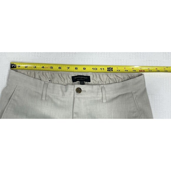 Banana Republic Pants Mens 32x30 Beige Cargo Slim Tapered Polyester Viscose - Picture 4 of 7
